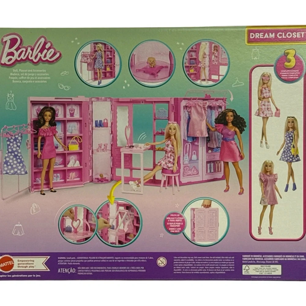 Barbie Fashion Closet Set - Pink and Purple